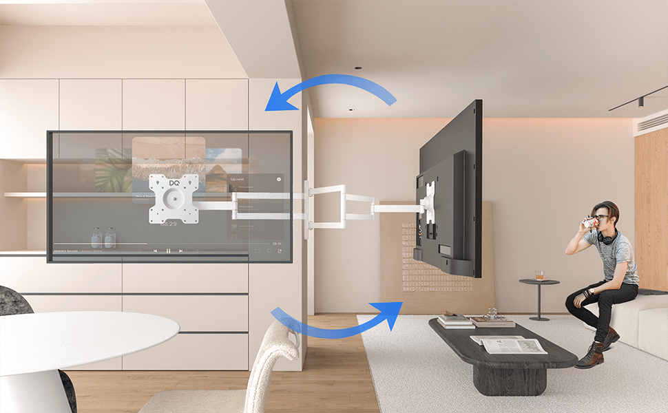 XTRARM Rotate XL Hvid 98,5cm TV Ophæng - tvophaeng.dk