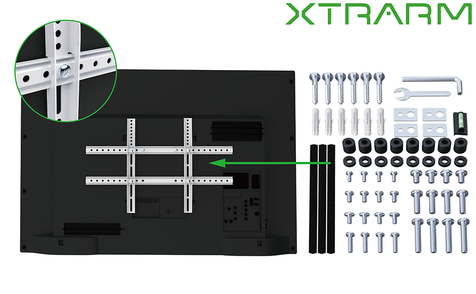XTRARM Tantal 80 cm Flex 400 TV ophæng hvid - tvophaeng.dk
