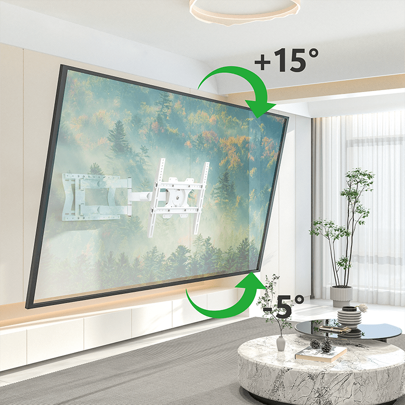 XTRARM Tantal 80 cm Flex 400 TV ophæng hvid - tvophaeng.dk