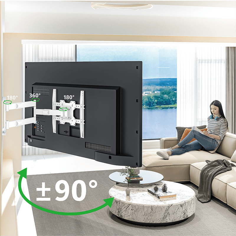 XTRARM Tantal 80 cm Flex 400 TV ophæng hvid - tvophaeng.dk