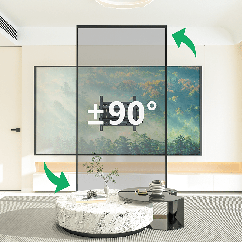 XTRARM Tantal 80 cm Flex 400 TV ophæng sort - tvophaeng.dk