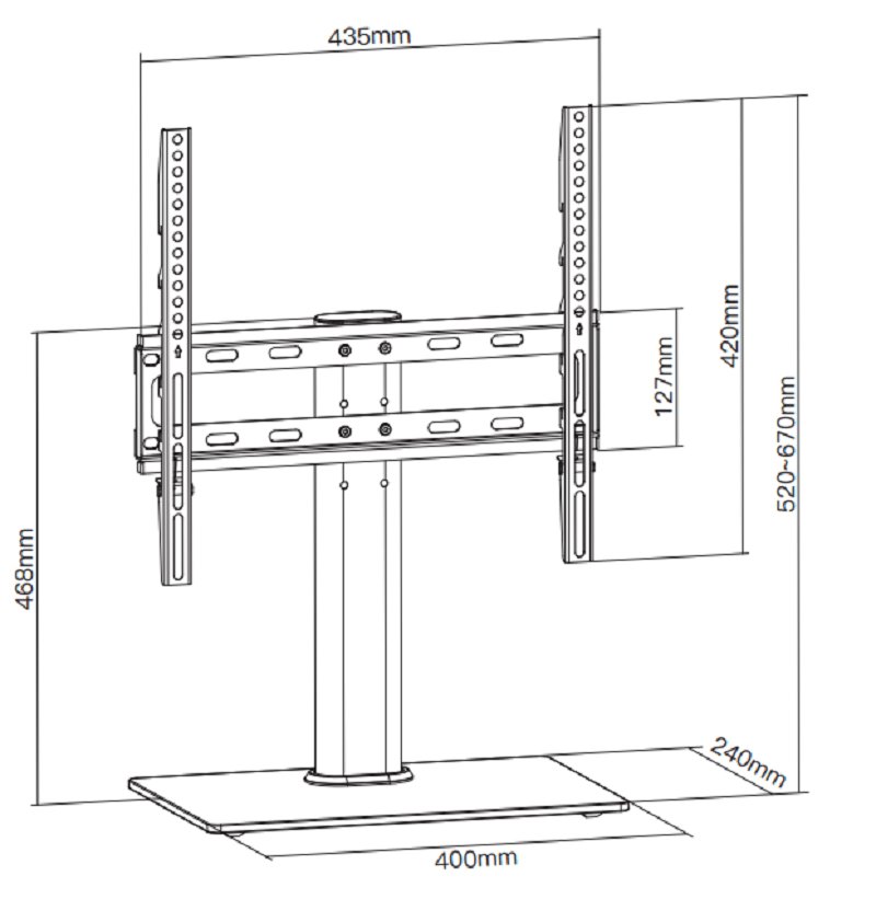 XTRARM TV - bordstativet - tvophaeng.dk