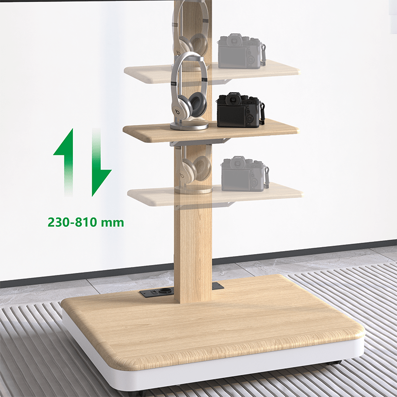 XTRARM TV Stander Elite hvid/bøg manuel justerbar - tvophaeng.dk