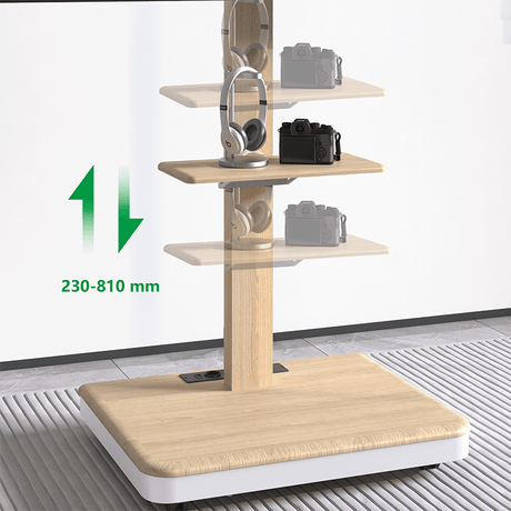 XTRARM TV Stander Elite hvid/bøg manuel justerbar - tvophaeng.dk