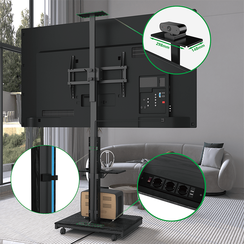 XTRARM TV Stander Elite sort elektrisk justerbar - tvophaeng.dk