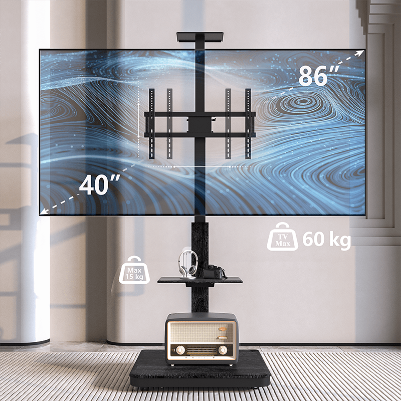 XTRARM TV Stander Elite sort elektrisk justerbar - tvophaeng.dk
