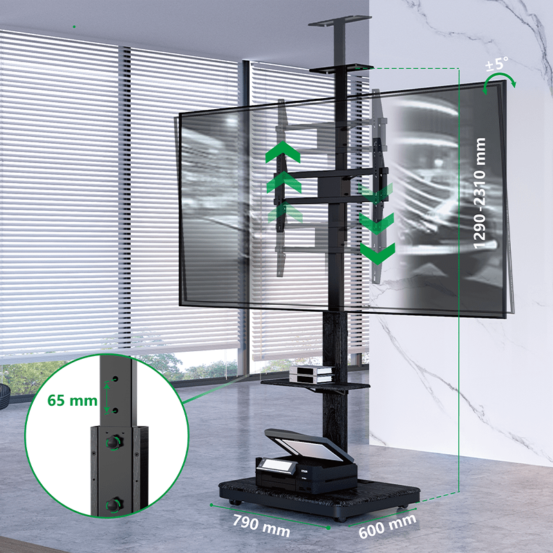 XTRARM TV Stander Elite sort manuel justerbar - tvophaeng.dk