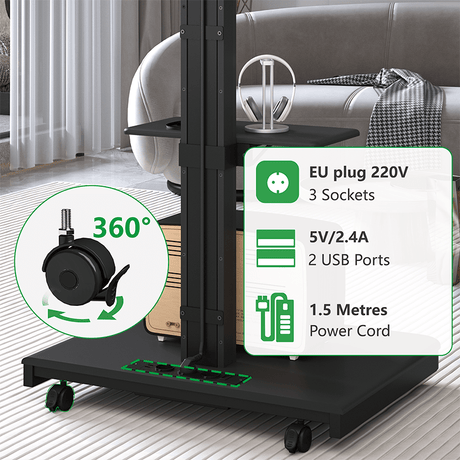 XTRARM TV Stander Elite sort manuel justerbar - tvophaeng.dk