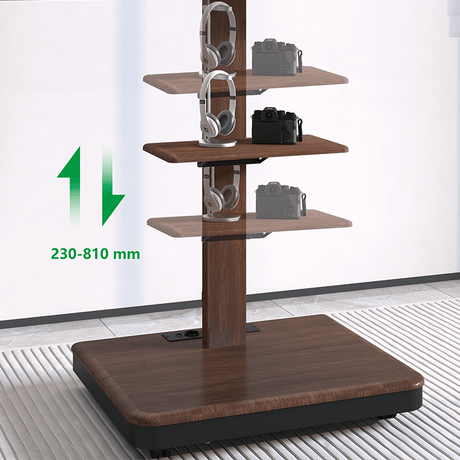 XTRARM TV Stander Elite sort/valnöt elektrisk justerbar - tvophaeng.dk