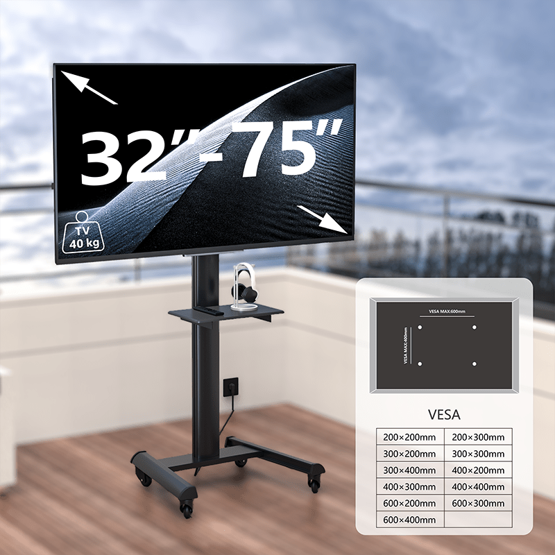 XTRARM TV Stander Proton 500 Sort - tvophaeng.dk