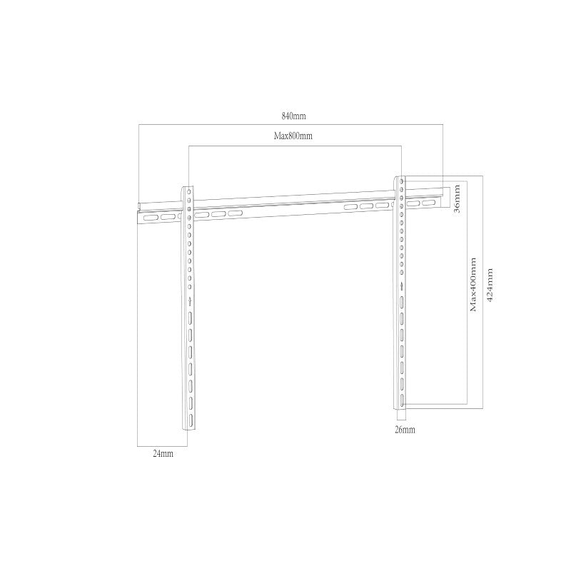 DQ Leto Fixed Slim TV Beslag - tvophaeng.dk