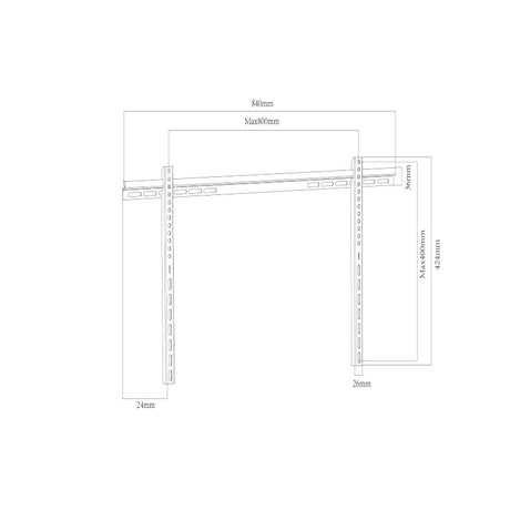 DQ Leto Fixed Slim TV Beslag - tvophaeng.dk