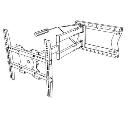 XTRARM Tantal 80 cm Fixed 400 TV ophæng sort