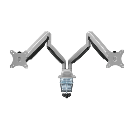 DQ Dobbelt Monitor arm Nika Alu - med gasfjeder - tvophaeng.dk