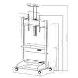 DQ Wall - Support TV Stander Zelos hvid elektrisk justerbar - tvophaeng.dk