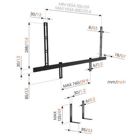 Vogel's SOUND 3550 Universal Soundbar Support - tvophaeng.dk
