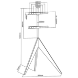 XTRARM Argo TV Stativ sort - tvophaeng.dk