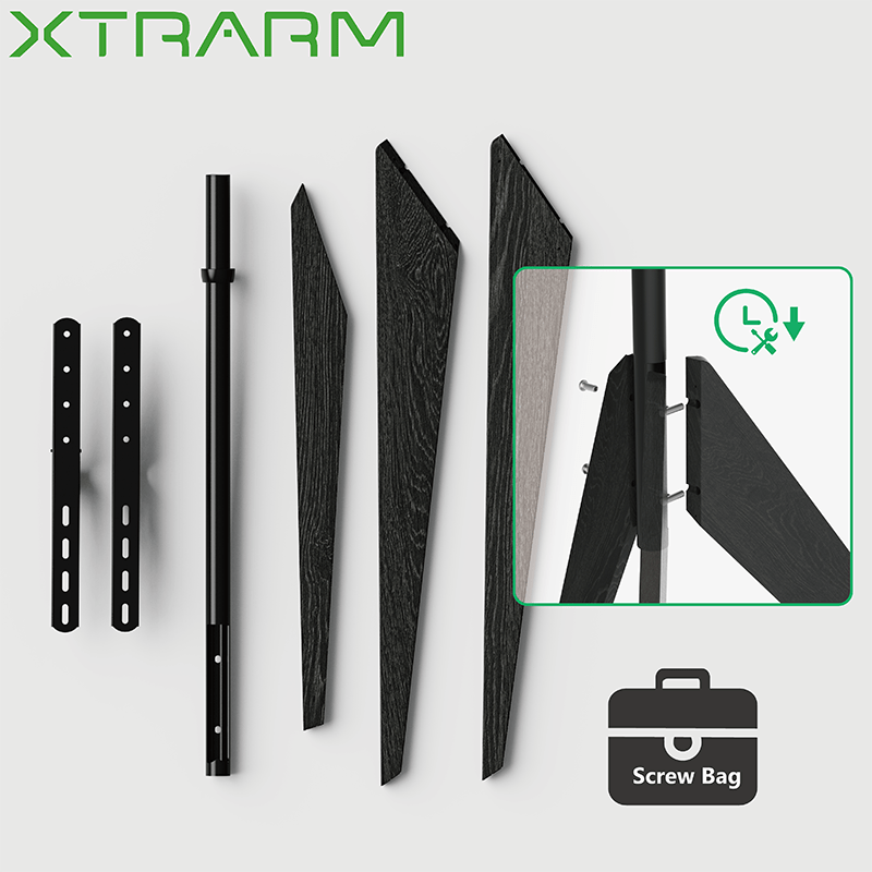 XTRARM Argo TV Stativ sort - tvophaeng.dk
