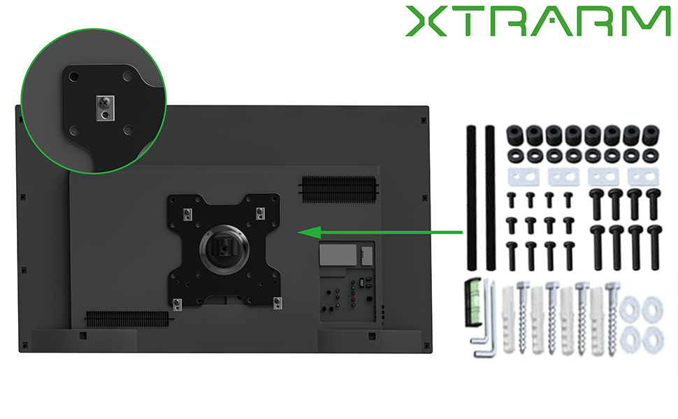 XTRARM Axis XL Rotate Sort Drejeligt 108,5 cm TV vægbeslag - tvophaeng.dk