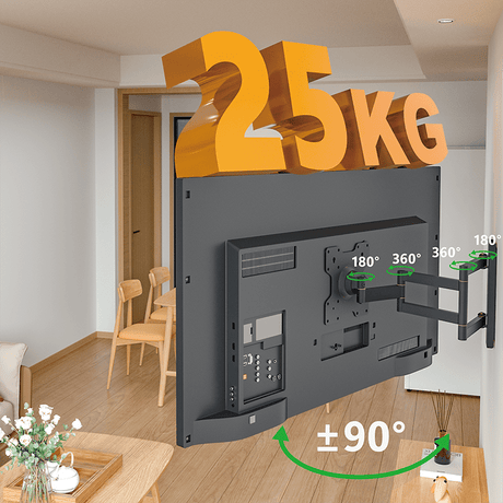 XTRARM Axis XL Sort Drejeligt 70 cm TV vægbeslag - tvophaeng.dk