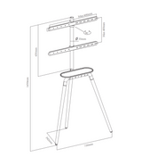 XTRARM Ayta tripod TV stativ Sort - tvophaeng.dk