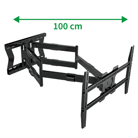 XTRARM Cratos 100 cm Rotate 400 TV ophæng sort - tvophaeng.dk