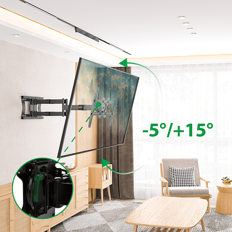 XTRARM Cratos 100 cm Rotate 400 TV ophæng sort - tvophaeng.dk