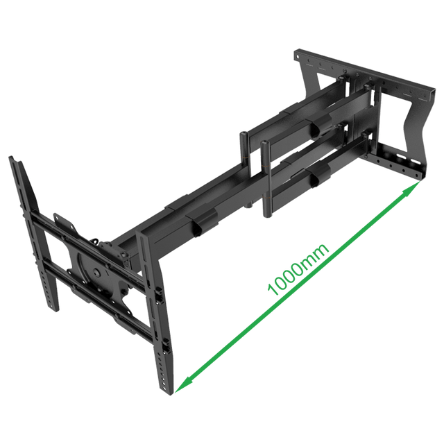 XTRARM Cratos 100 cm Rotate 400 TV ophæng sort - OUTLET - tvophaeng.dk