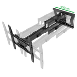 XTRARM Cratos 100 cm Rotate 400 TV ophæng sort - OUTLET - tvophaeng.dk