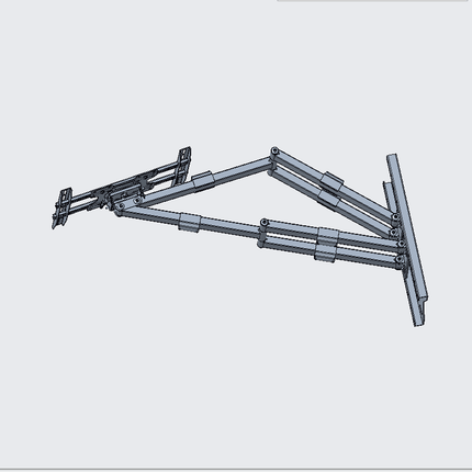 XTRARM Cratos 100 cm Rotate 600 TV ophæng sort - tvophaeng.dk