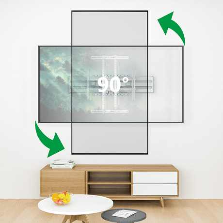 XTRARM Cratos 120 cm Rotate 600 TV ophæng hvid - tvophaeng.dk