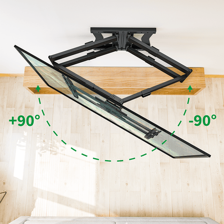 XTRARM Cratos 120 cm Rotate 600 TV ophæng sort - tvophaeng.dk