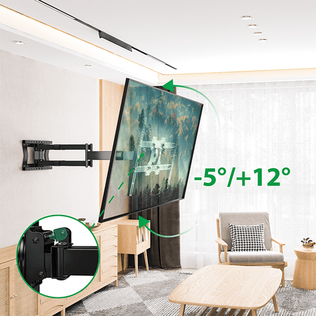 XTRARM Cratos 120 cm Rotate 600 TV ophæng sort - tvophaeng.dk