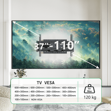 XTRARM Cratos 80 cm Rotate 600 TV ophæng sort - tvophaeng.dk