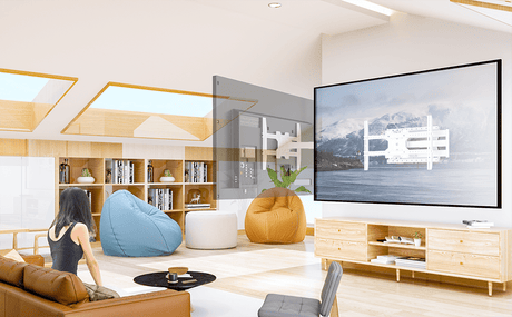XTRARM Crius 100 cm Rotate 600 TV ophæng hvid - tvophaeng.dk