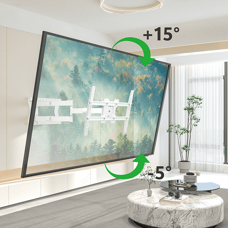 XTRARM Crius 100 cm Rotate 600 TV ophæng hvid - tvophaeng.dk