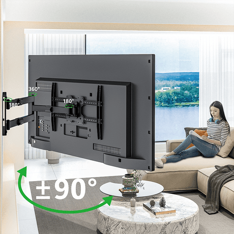 XTRARM Crius 100 cm Rotate 600 TV ophæng sort - tvophaeng.dk