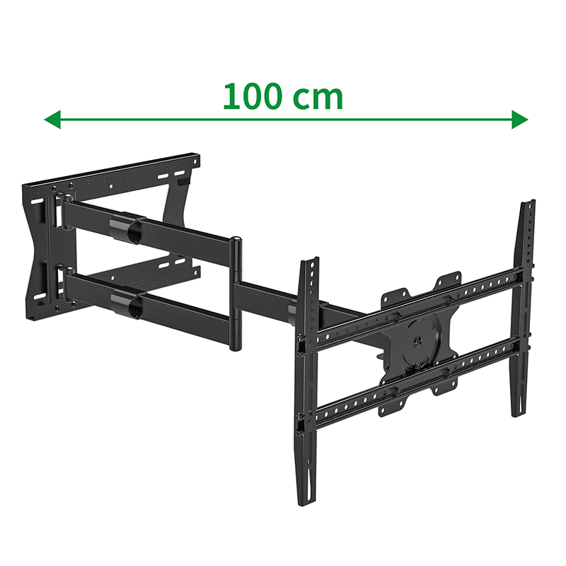 XTRARM Crius 100 cm Rotate 600 TV ophæng sort - tvophaeng.dk