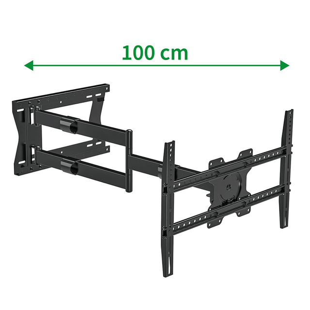 XTRARM Crius 100 cm Rotate 600 TV ophæng sort - tvophaeng.dk