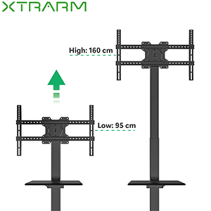 XTRARM Elektrisk TV stander Elevate sort - tvophaeng.dk