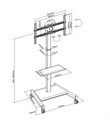 XTRARM Elektrisk TV stander Elevate sort - tvophaeng.dk