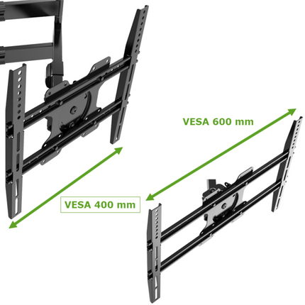 XTRARM Extension set VESA 600x400 Sort - tvophaeng.dk