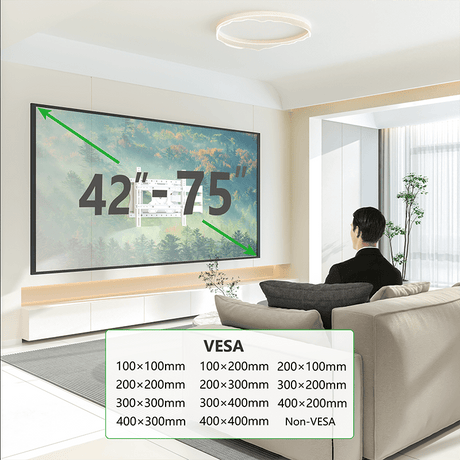 XTRARM Ferrom 120 cm Rotate 400 TV ophæng hvid - tvophaeng.dk