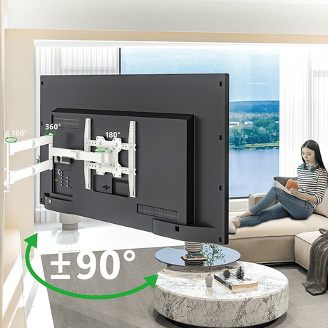 XTRARM Ferrom 120 cm Rotate 400 TV ophæng hvid - tvophaeng.dk