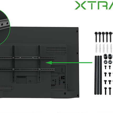 XTRARM Ferrom 120 cm Rotate 400 TV ophæng sort - tvophaeng.dk