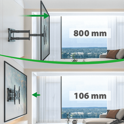 XTRARM Tantal 80 cm Fixed 400 TV ophæng sort - tvophaeng.dk