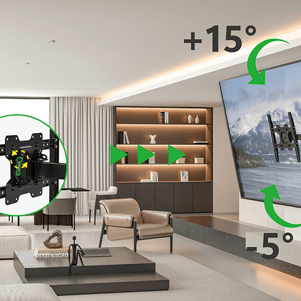 XTRARM Tantal 80 cm Flex 400 TV ophæng sort - tvophaeng.dk