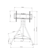 XTRARM Tripod TV stander Ahton sort - tvophaeng.dk