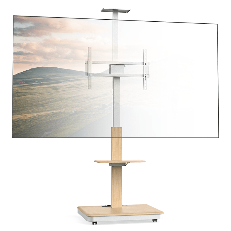 XTRARM TV Stander Elite hvid/bøg elektrisk justerbar - tvophaeng.dk