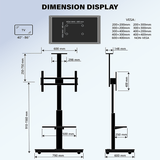 XTRARM TV Stander Elite hvid/bøg elektrisk justerbar - tvophaeng.dk